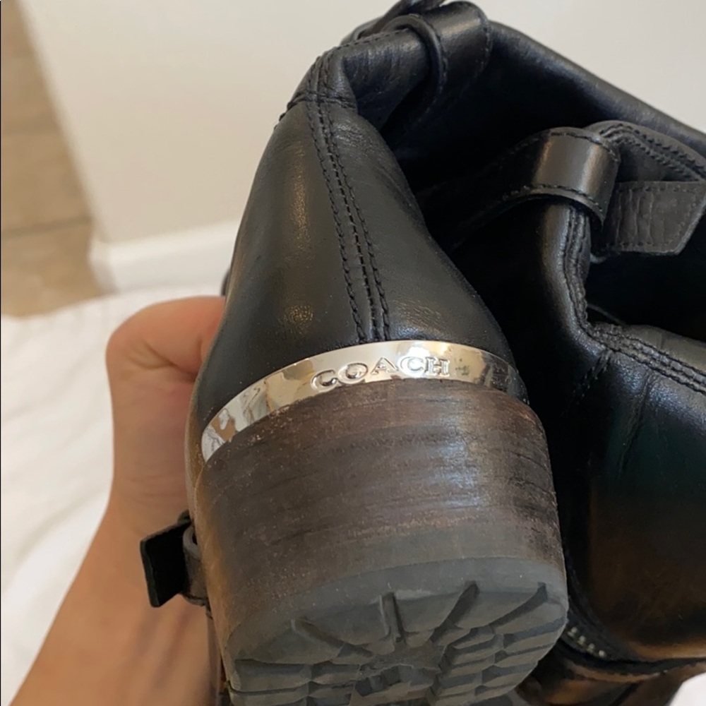 Coach Lawrencia Tumbled Glazed Riding Boots - Picture 9 of 13